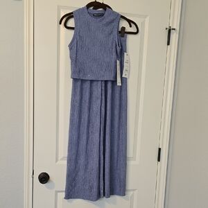 Love Poem Sleeveless Top And Pant Ser In London Blue Size Small. NWT